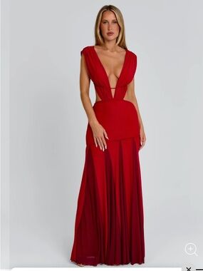 knee length dresses for ladies Sofia Open Back Satin Maxi Dress